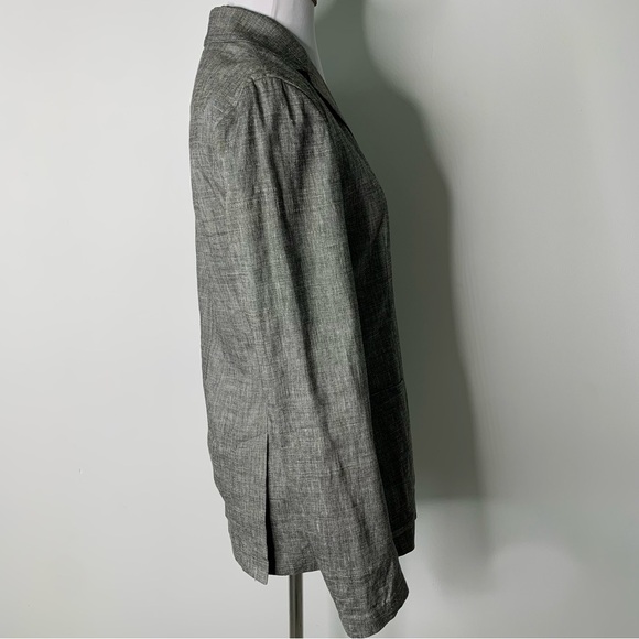 Theory Women’s Gray 100% Linen Three Button Blazer Jacket Size 2 - Picture 11 of 16
